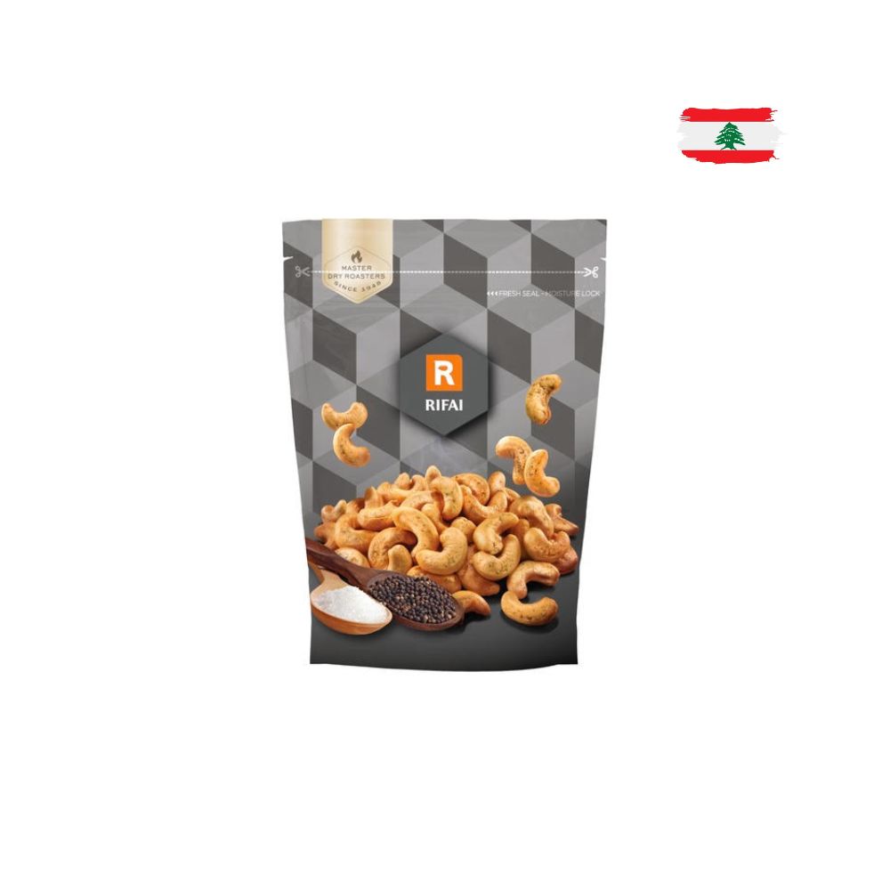 Al Rifai Sea Salt Black Pepper Cashews Dry Roasted 150g