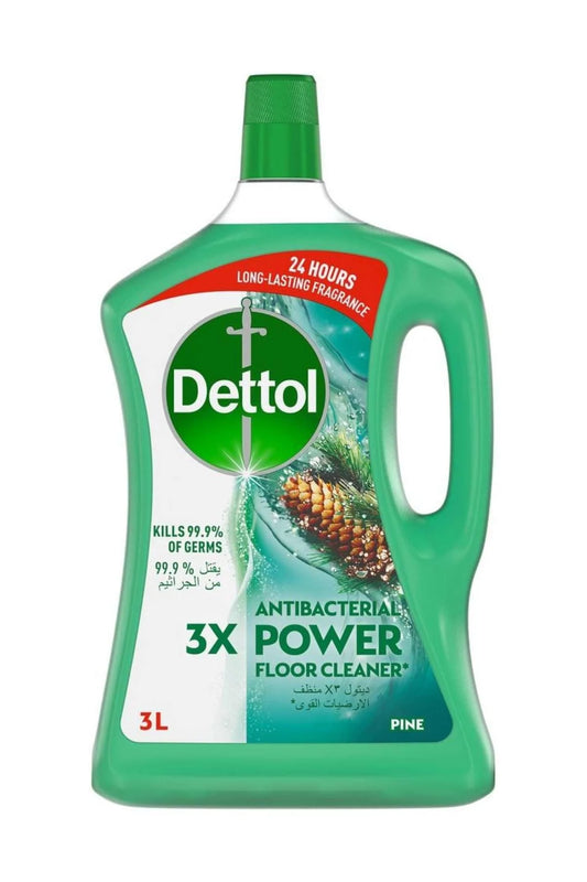 Dettol Antibacterial Power Floor Cleaner 3x Pine 3L '6295120042076