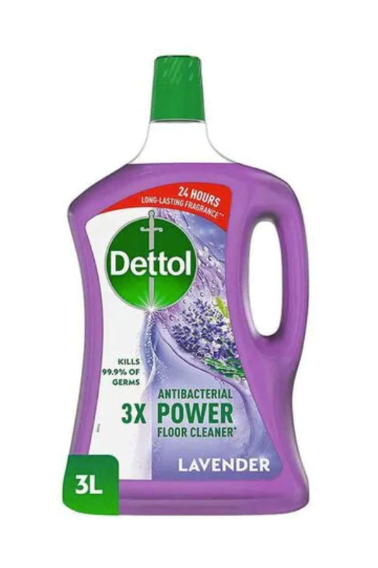 Dettol Antibacterial Power Floor Cleaner 3x Lavender 3L '6295120041987