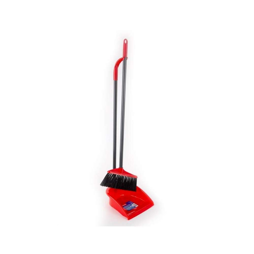 Vileda Long Handle Dustpan & Broom Set