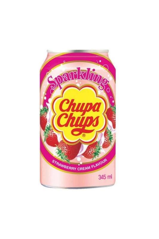 Chupa Chups Sparkling Strawberry & Cream Flavour 345ml 8801069402451