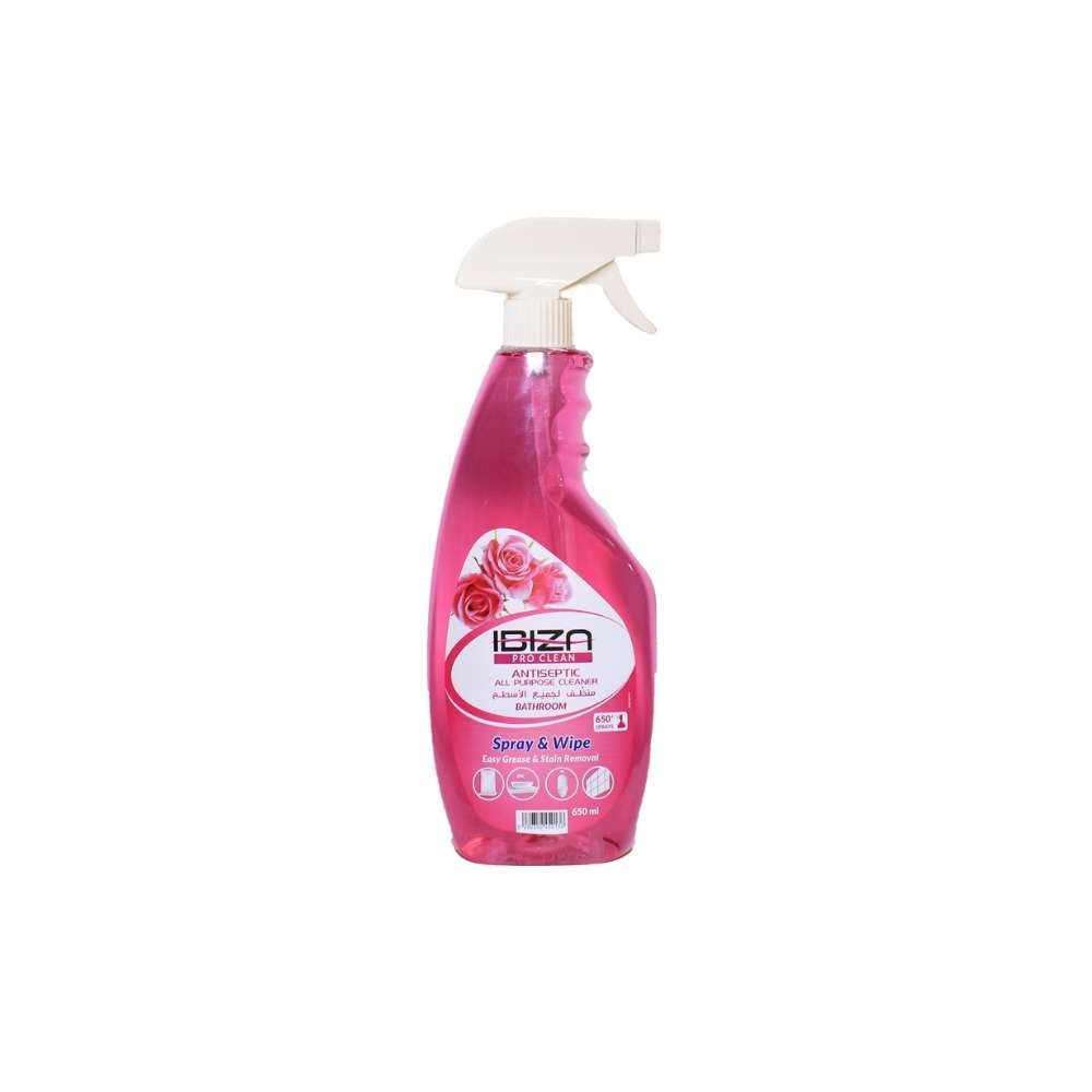 IBIZA Rose Antiseptics Spray & Wipe Bathroom Cleaner 650ml