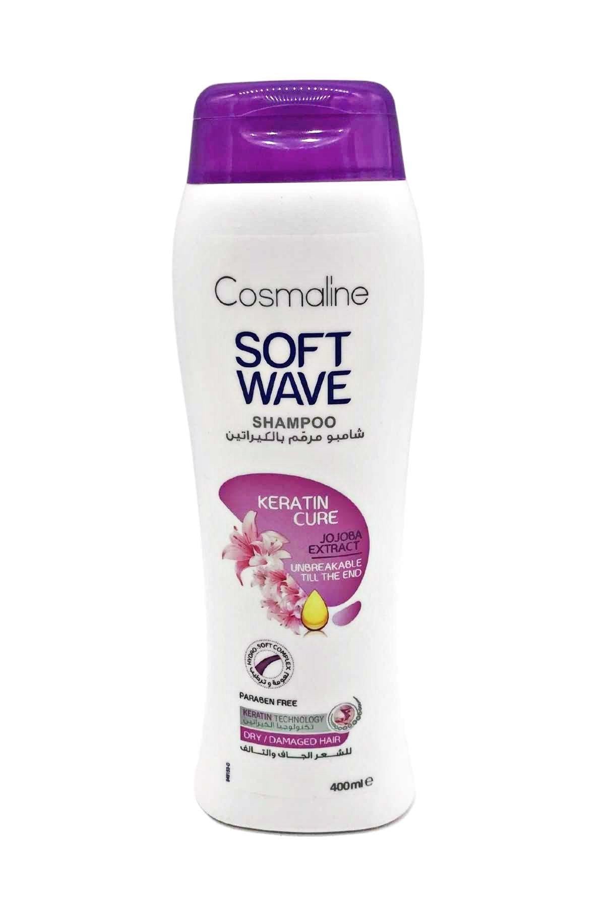 Cosmaline Soft Wave Shampoo Keratin Cure Dry Damage Hair 400ml