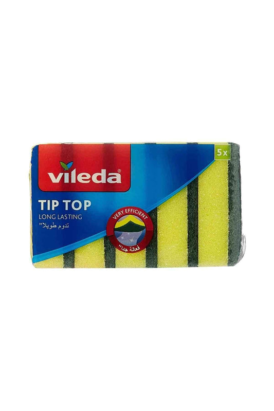 Vileda Tip Top Long Lasting Scouring Pads 5 Pieces '4003790026751