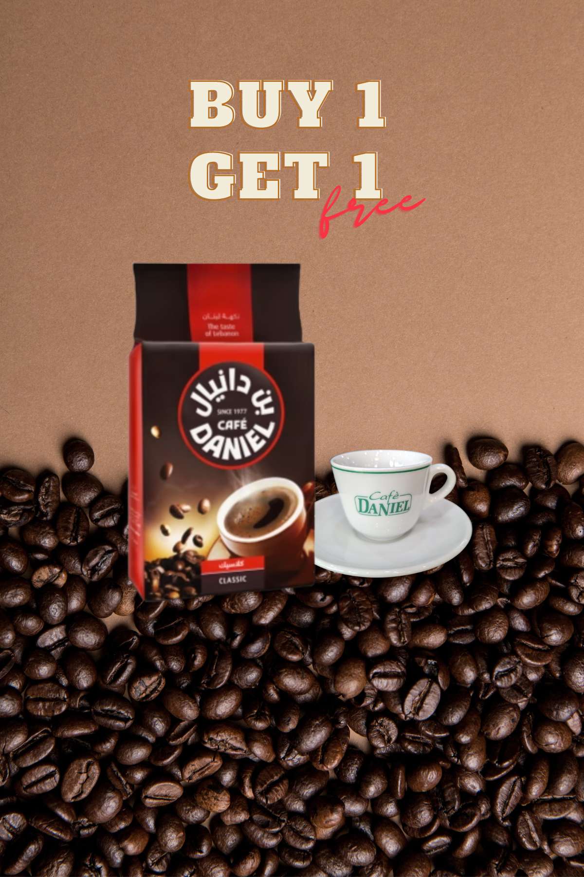 Cafe Daniel Classic 180g + Coffee Cup Free
